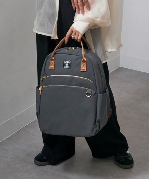 anello(アネロ)の「【anello】GTM0864 マート ハンドル付きデイパック(ショルダーバッグ・レディース・ブラック/グレー/グレイッシュベージュ・FREE)」の11枚目の写真
