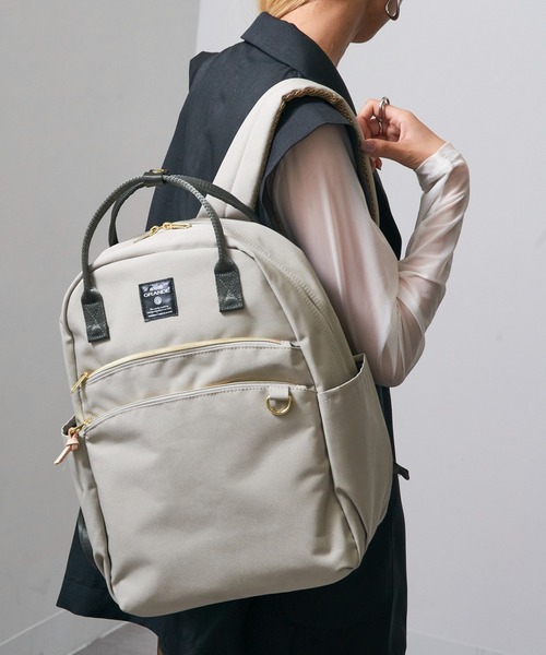 anello(アネロ)の「【anello】GTM0864 マート ハンドル付きデイパック(ショルダーバッグ・レディース・ブラック/グレー/グレイッシュベージュ・FREE)」の14枚目の写真