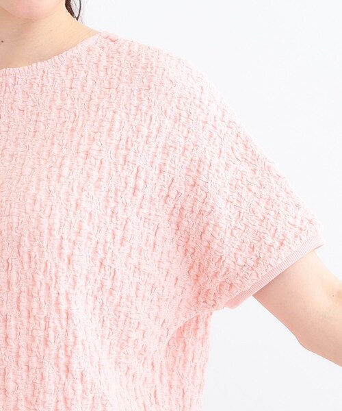 Cutie Blonde(キューティーブロンド)の「【S-LL】ぽこぽこ素材がこなれ見え ドルマントップス(Tシャツ/カットソー・レディース・オフホワイト/ダークグレー/ピンク・01/02/03/04)」の20枚目の写真