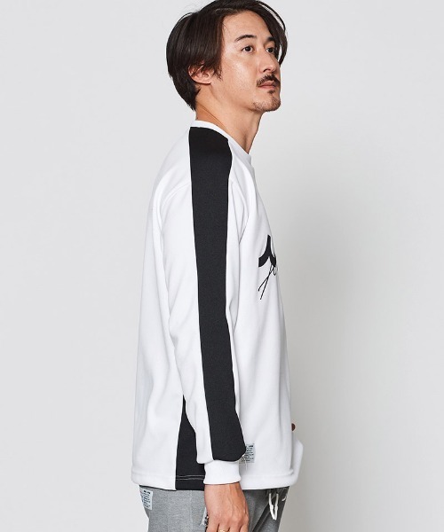 ACANTHUS(アカンサス)の「mlt5198-muta Soccor Jersey Top ジャージカットソー(Tシャツ/カットソー・メンズ・ホワイト/ブラック×ホワイト/ブラック×グリーン・S/M/L/XL)」の9枚目の写真