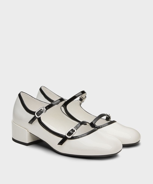 CHARLES & KEITH(チャールズ & キース)の「パテント コンテストトリムダブルストラップメリージェーンパンプス(パンプス・レディース・ホワイト/ブラック系その他6・22cm/22.5cm/23cm/23.5cm/24.5cm/25cm/25.5cm/26.5cm)」の8枚目の写真