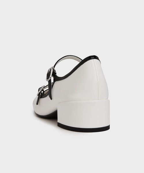 CHARLES & KEITH(チャールズ & キース)の「パテント コンテストトリムダブルストラップメリージェーンパンプス(パンプス・レディース・ホワイト/ブラック系その他6・22cm/22.5cm/23cm/23.5cm/24.5cm/25cm/25.5cm/26.5cm)」の11枚目の写真