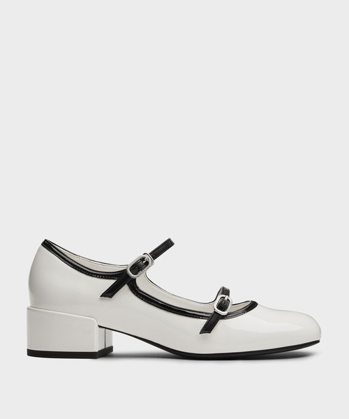 CHARLES & KEITH(チャールズ & キース)の「パテント コンテストトリムダブルストラップメリージェーンパンプス(パンプス・レディース・ホワイト/ブラック系その他6・22cm/22.5cm/23cm/23.5cm/24.5cm/25cm/25.5cm/26.5cm)」の18枚目の写真