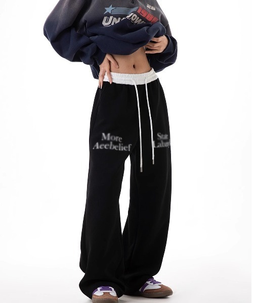 LETee(レティー)の「ロゴプリント スェットパンツ(スウェットパンツ・レディース・チャコールグレー/ブラック/ライトグレー・FREE)」の11枚目の写真