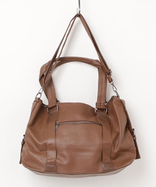 gossip！ロサンゼルス（ゴシップロサンゼルス）の「大容量ボストンバッグ/旅行バッグ 《通勤・通学に！》 Y2K（ボストンバッグ・レディース・ブラウン/オフホワイト/ブラック・FREE）」の5枚目の写真