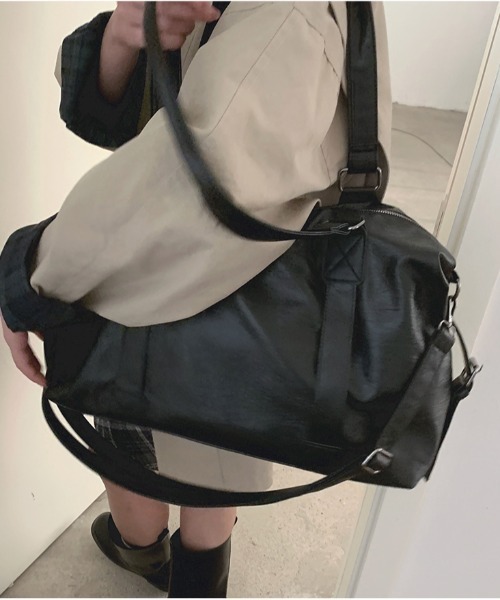 gossip！ロサンゼルス（ゴシップロサンゼルス）の「大容量ボストンバッグ/旅行バッグ 《通勤・通学に！》 Y2K（ボストンバッグ・レディース・ブラウン/オフホワイト/ブラック・FREE）」の17枚目の写真