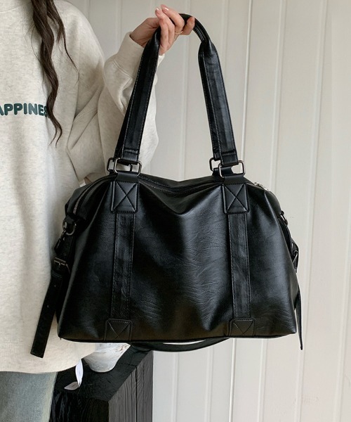 gossip！ロサンゼルス（ゴシップロサンゼルス）の「大容量ボストンバッグ/旅行バッグ 《通勤・通学に！》 Y2K（ボストンバッグ・レディース・ブラウン/オフホワイト/ブラック・FREE）」の22枚目の写真