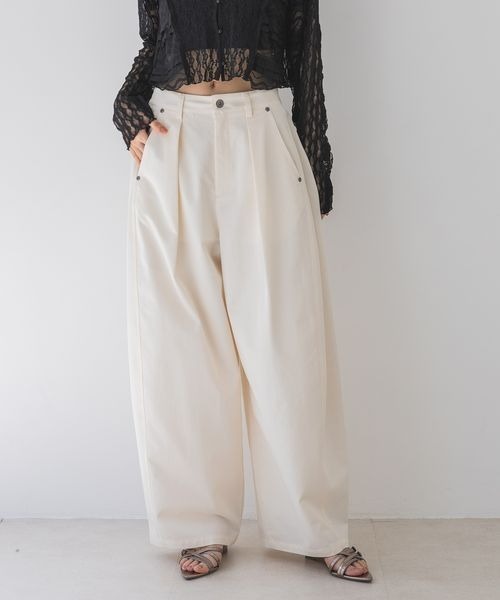 JEANASIS（ジーナシス）の「バレルレッグボリュームパンツ/450224（その他パンツ・レディース・ベージュ/アイボリー/ブラック・SMALL/MEDIUM）」の7枚目の写真