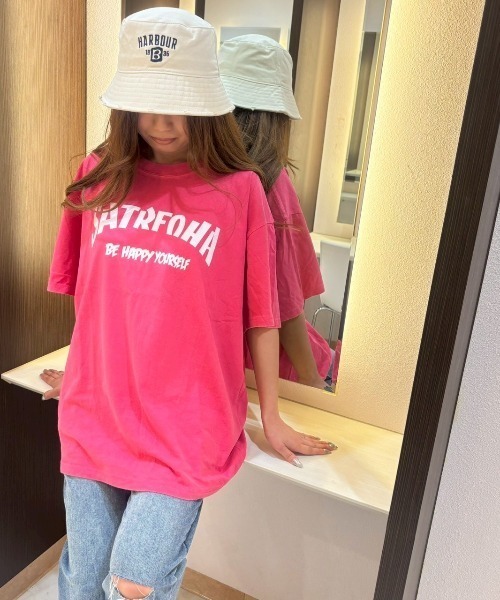 LETee（レティー）の「ウォッシュ加工ユーズド風ティーシャツ（Tシャツ/カットソー・レディース・ブラック/パープル/ピンク/ブラウン・FREE）」の13枚目の写真