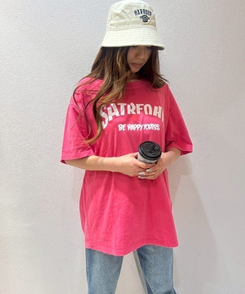 LETee（レティー）の「ウォッシュ加工ユーズド風ティーシャツ（Tシャツ/カットソー・レディース・ブラック/パープル/ピンク/ブラウン・FREE）」の15枚目の写真