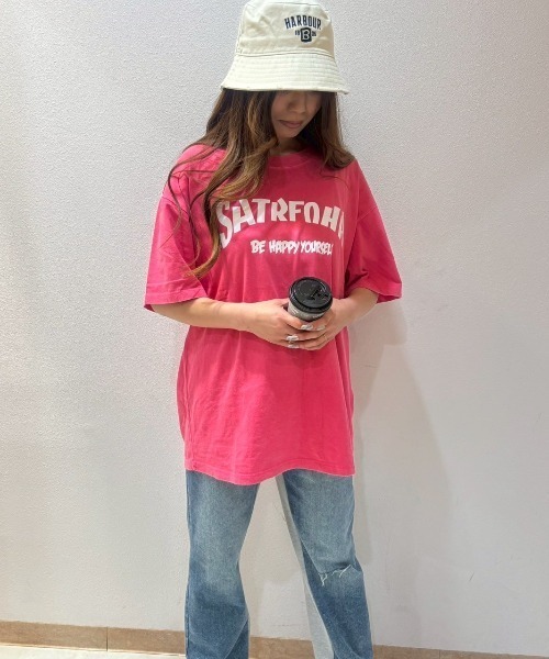 LETee（レティー）の「ウォッシュ加工ユーズド風ティーシャツ（Tシャツ/カットソー・レディース・ブラック/パープル/ピンク/ブラウン・FREE）」の17枚目の写真