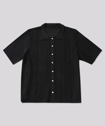 美品　ドリスヴァンノッテン　透かし編みニットポロシャツ　ブラック　M位 透かし編みニット」に該当するブラック/黒色系のメンズファッション