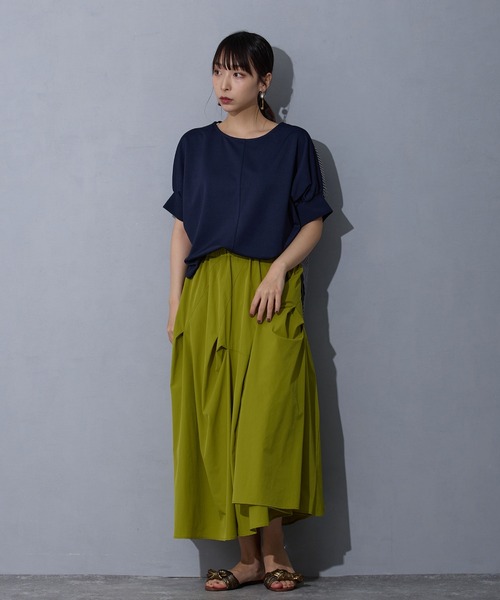 NICOLE white(ニコルホワイト)の「異素材切り替えTEE(Tシャツ/カットソー・レディース・ブラック/オフホワイト/グレー/その他1・FREE)」の13枚目の写真