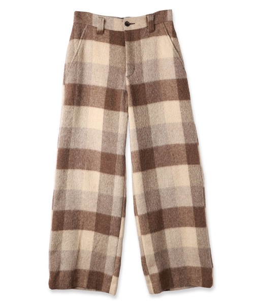 RYU(リュー)の「block plaid wide full-length slacks(スラックス・メンズ・ベージュ系/ホワイト×ブラック・2/4/3)」の13枚目の写真