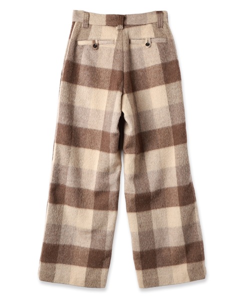 RYU(リュー)の「block plaid wide full-length slacks(スラックス・メンズ・ベージュ系/ホワイト×ブラック・2/4/3)」の12枚目の写真