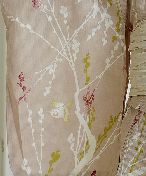 utatane（ウタタネ）の「キッズ浴衣3点セット ひよこ商店 亜麻色に飛び回る雀（浴衣・キッズ・ベージュ・100cm/110cm/120cm/130cm）」の15枚目の写真