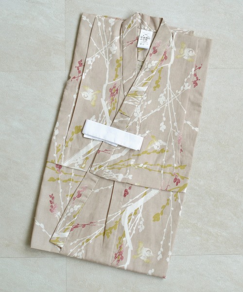 utatane（ウタタネ）の「キッズ浴衣3点セット ひよこ商店 亜麻色に飛び回る雀（浴衣・キッズ・ベージュ・100cm/110cm/120cm/130cm）」の17枚目の写真