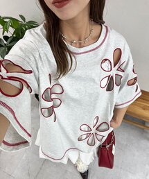 HELLO.SANFRANCISCO | 【HELLO.SANFRANCISCO/ハローサンフランシスコ】フラワーカットアウトビッグTEE(Tシャツ/カットソー)