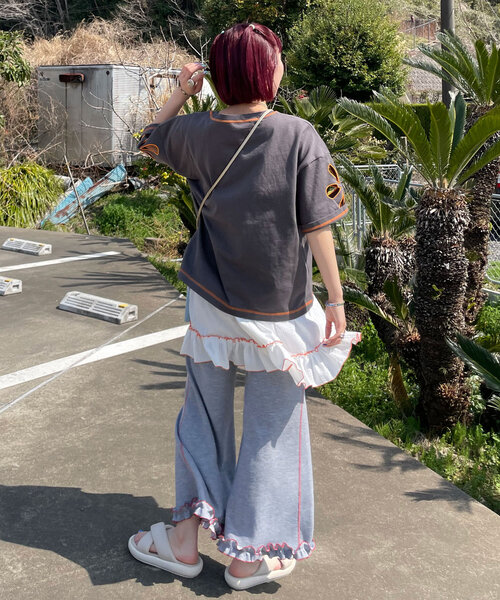 tシャツ 「HELLO.SANFRANCISCO」フラワーカットビッグTEE レディース HELLO.SANFRANCISCO】フラワーカットビッグTEE | CIAOPANIC TYPY
