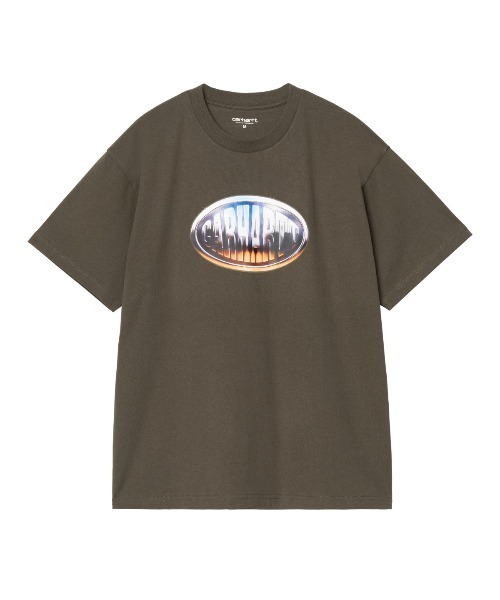 Carhartt WIP(カーハートダブリューアイピー)の「Carhartt WIP S/S BIG TIME T-SHIRT(カーハートワークインプログレス ショートスリーヴ ビッグタイム Tシャツ)(Tシャツ/カットソー・メンズ・ベージュ系/ブラウン系1/ブラウン系2・SMALL/MEDIUM/LARGE/X-LARGE)」の4枚目の写真
