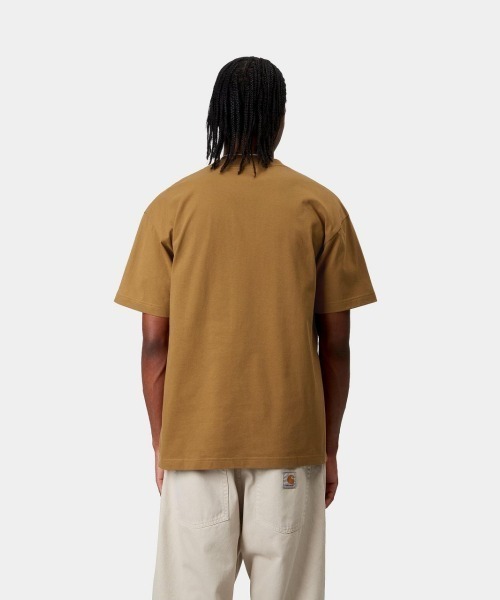 Carhartt WIP(カーハートダブリューアイピー)の「Carhartt WIP S/S BIG TIME T-SHIRT(カーハートワークインプログレス ショートスリーヴ ビッグタイム Tシャツ)(Tシャツ/カットソー・メンズ・ベージュ系/ブラウン系1/ブラウン系2・SMALL/MEDIUM/LARGE/X-LARGE)」の9枚目の写真