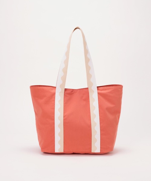 EFOLE（エフォル）の「Bicolor tape tote bag / バイカラーテープトートバッグ（トートバッグ・レディース・ベージュ/コーラル・FREE）」の8枚目の写真