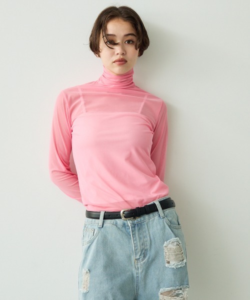nounless SHEER CRUMPLE LADY TOPS シアートップス nounless SHEER CRUMPLE LADY TOPS（nounless SHEER CRUMPLE