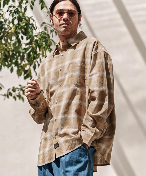 CAMBIO(カンビオ)の「ms6101-Jacquard Ombre Check Shirts シャツ(シャツ/ブラウス・メンズ・オレンジ/マスタード/ブラック・L/M)」の20枚目の写真