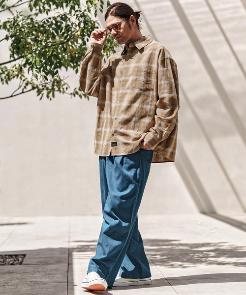 CAMBIO(カンビオ)の「ms6101-Jacquard Ombre Check Shirts シャツ(シャツ/ブラウス・メンズ・オレンジ/マスタード/ブラック・L/M)」の22枚目の写真