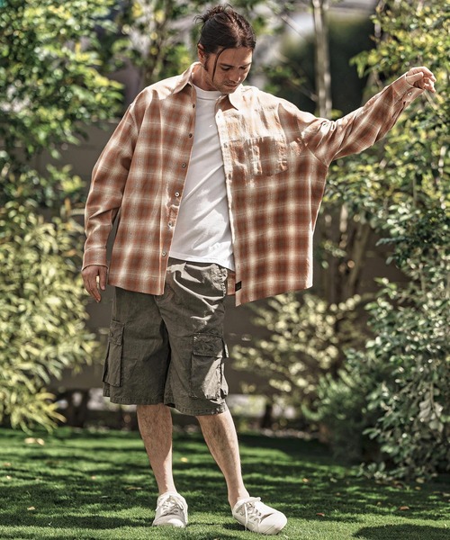 CAMBIO(カンビオ)の「ms6101-Jacquard Ombre Check Shirts シャツ(シャツ/ブラウス・メンズ・オレンジ/マスタード/ブラック・L/M)」の16枚目の写真