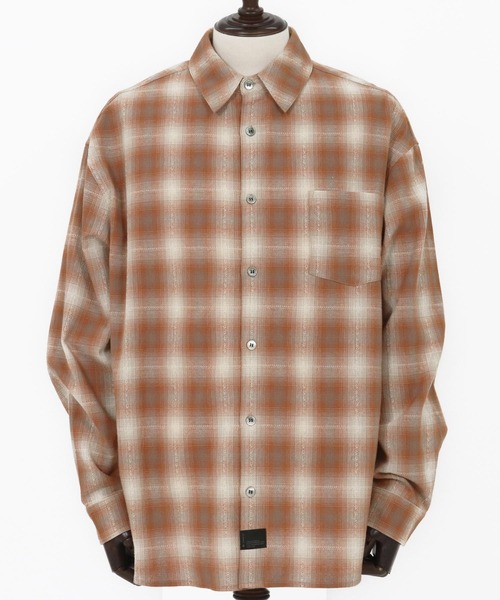 CAMBIO(カンビオ)の「ms6101-Jacquard Ombre Check Shirts シャツ(シャツ/ブラウス・メンズ・オレンジ/マスタード/ブラック・L/M)」の18枚目の写真