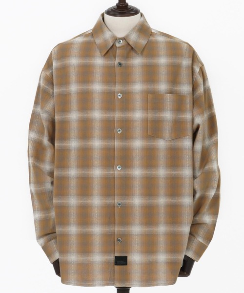 CAMBIO(カンビオ)の「ms6101-Jacquard Ombre Check Shirts シャツ(シャツ/ブラウス・メンズ・オレンジ/マスタード/ブラック・L/M)」の8枚目の写真