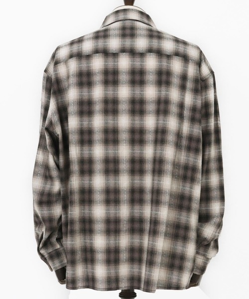 CAMBIO(カンビオ)の「ms6101-Jacquard Ombre Check Shirts シャツ(シャツ/ブラウス・メンズ・オレンジ/マスタード/ブラック・L/M)」の10枚目の写真