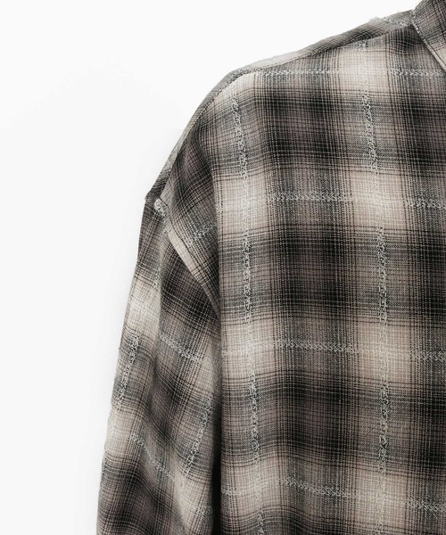 CAMBIO(カンビオ)の「ms6101-Jacquard Ombre Check Shirts シャツ(シャツ/ブラウス・メンズ・オレンジ/マスタード/ブラック・L/M)」の12枚目の写真