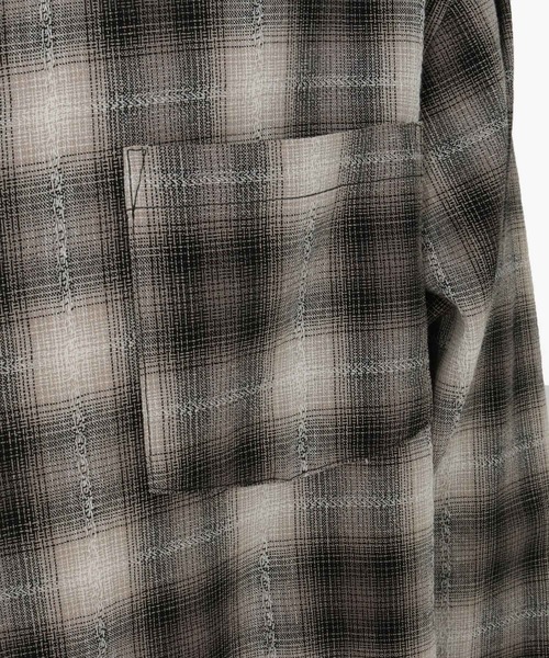 CAMBIO(カンビオ)の「ms6101-Jacquard Ombre Check Shirts シャツ(シャツ/ブラウス・メンズ・オレンジ/マスタード/ブラック・L/M)」の6枚目の写真