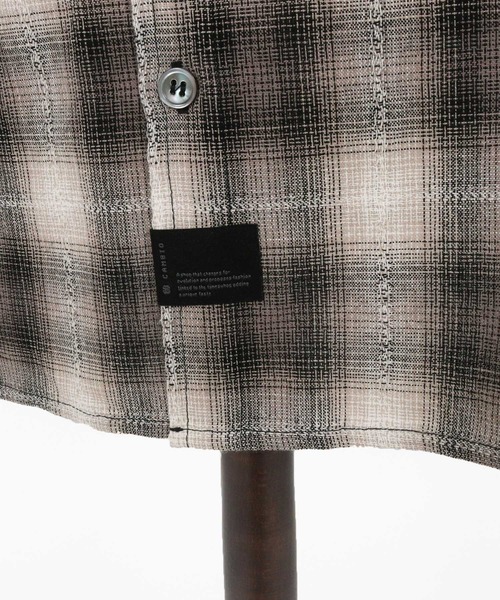 CAMBIO(カンビオ)の「ms6101-Jacquard Ombre Check Shirts シャツ(シャツ/ブラウス・メンズ・オレンジ/マスタード/ブラック・L/M)」の7枚目の写真