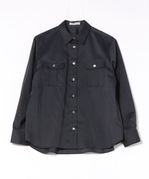 NEWYORKER(ニューヨーカー)の「ポリエステルラミーローン サファリシャツ(シャツ/ブラウス・レディース・ネイビー/キャメル・11号/9号)」の11枚目の写真
