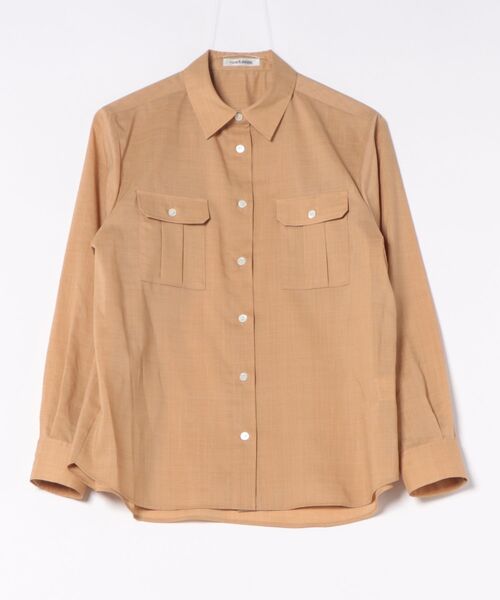 NEWYORKER(ニューヨーカー)の「ポリエステルラミーローン サファリシャツ(シャツ/ブラウス・レディース・ネイビー/キャメル・11号/9号)」の8枚目の写真