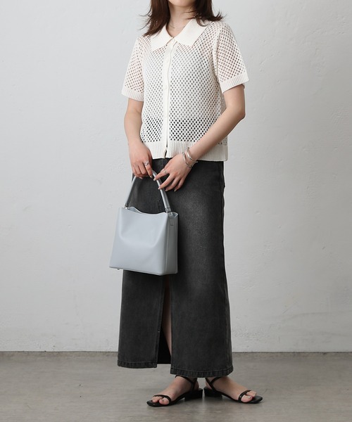 COLONY 2139（コロニートゥーワンスリーナイン）の「ワンハンドルスクエアバッグ（ハンドバッグ・レディース・ライトグレー/シルバー/ブラック・FREE）」の7枚目の写真