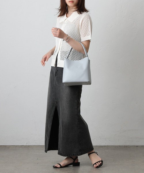 COLONY 2139（コロニートゥーワンスリーナイン）の「ワンハンドルスクエアバッグ（ハンドバッグ・レディース・ライトグレー/シルバー/ブラック・FREE）」の6枚目の写真