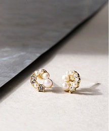 itam（アイタム）の「【itam】アイタム/ プチパール×ビジュー セラミックポストピアス（ピアス（両耳用））」