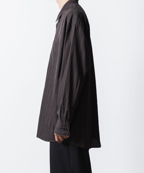 ATTACHMENT(アタッチメント)の「CU/CO ストライプツイル L/S シャツ / CU/CO STRIPE TWILL L/S SHIRT(シャツ/ブラウス・メンズ・グレー系/グリーン系・3/2/1)」の12枚目の写真
