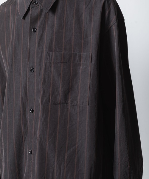 ATTACHMENT(アタッチメント)の「CU/CO ストライプツイル L/S シャツ / CU/CO STRIPE TWILL L/S SHIRT(シャツ/ブラウス・メンズ・グレー系/グリーン系・3/2/1)」の20枚目の写真