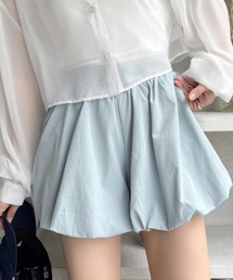 【3色展開】履くだけでガーリースタイルに♪ バルーンミニキュロットパンツ バルーンスカート