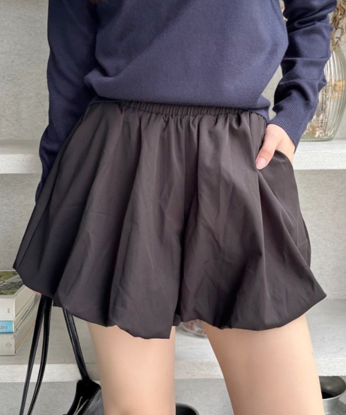 【minibutaさま専用】バルーンキュロット ハンドメイド セール】【3色展開】履くだけでガーリースタイルに♪ バルーン