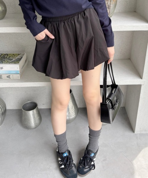 【minibutaさま専用】バルーンキュロット ハンドメイド セール】【3色展開】履くだけでガーリースタイルに♪ バルーン