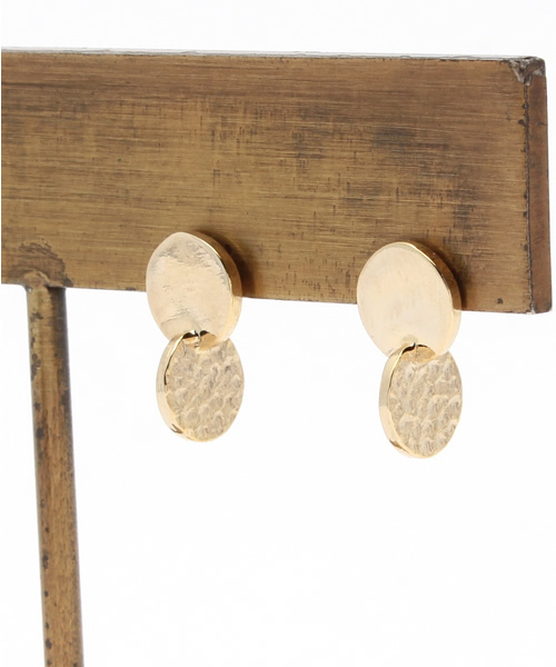 SCALA(スカラ)の「【SCALA/スカラ】丸丸ピアス/made in JAPAN(日本製)(ピアス(両耳用)・レディース・アンティークシルバー/ゴールド/アンティークゴールド・FREE)」の8枚目の写真