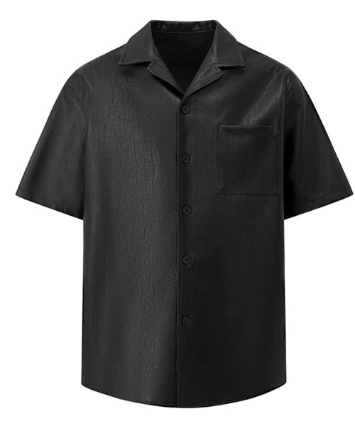 Otte（オッテ）の「コリアンレザーシャツ（シャツ/ブラウス・メンズ・ブラック・LARGE/MEDIUM/X-LARGE/XX-LARGE）」の10枚目の写真