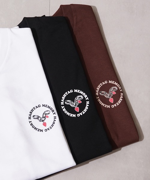 #MEMORY(メモリー)の「【MEMORY】チェーンロゴ 半袖 Tシャツ / Chain Logo Short-Sleeved T-Shirt(Tシャツ/カットソー・メンズ・ホワイト/ブラウン/ブラック・M/L/XL)」の5枚目の写真