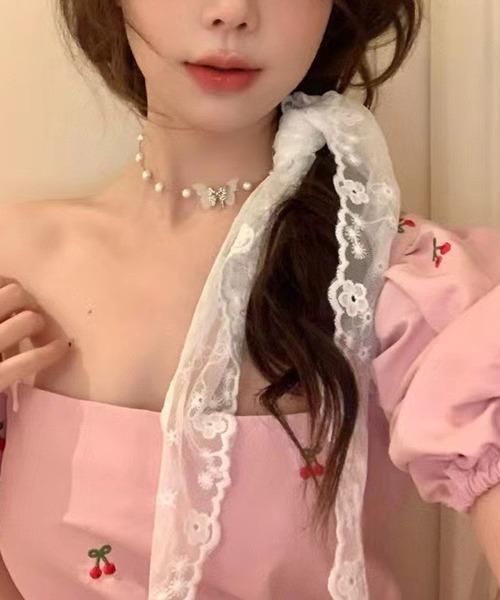 MEMECLE（メメクル）の「【 MEMECLE / メメクル 】レース フラワー ドット バブーシュカ（その他ヘアアクセサリー・レディース・A/C/B・FREE）」の13枚目の写真